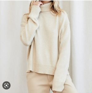 Jenni Kayne Cream Turtleneck Sweater